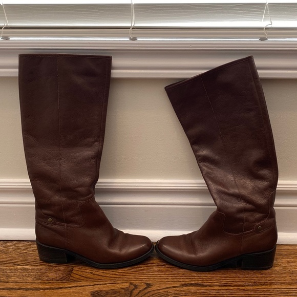 Nine West Leather Saddle Boots - Picture 2 of 9